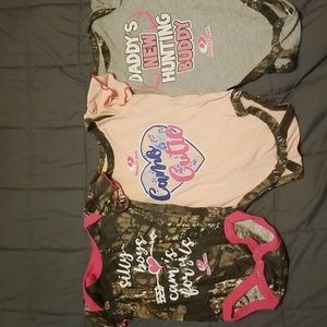 Mossy Oak 3 pack bodysuits camo